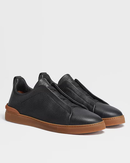 Sorrento Slip-On Black / Tan Sole — Sterling & Co. (view 2)
