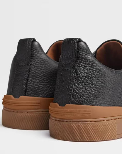 Sorrento Slip-On Black / Tan Sole — Sterling & Co. (view 3)