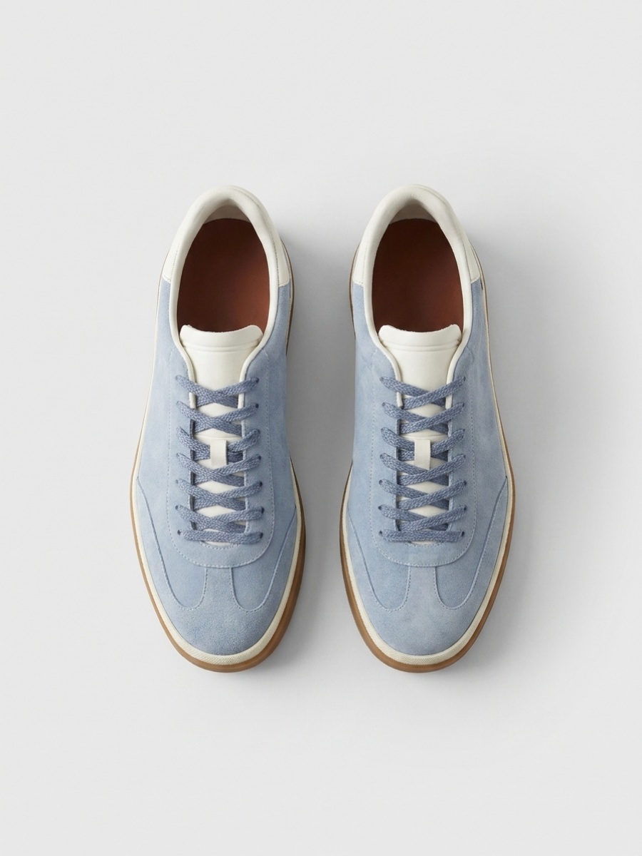 Corso Trainer Light Blue Suede — Sterling & Co.