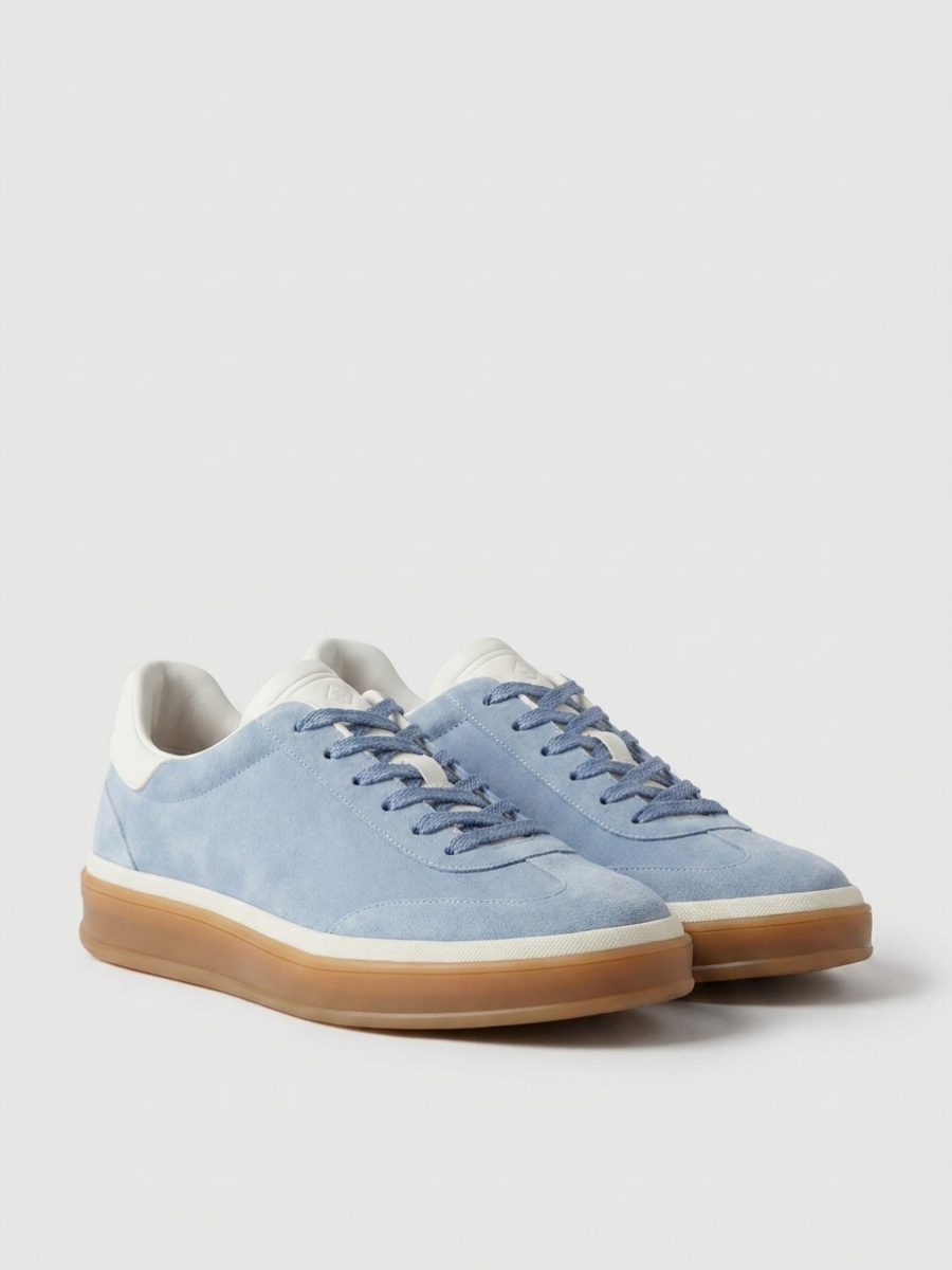 Corso Trainer Light Blue Suede — Sterling & Co.