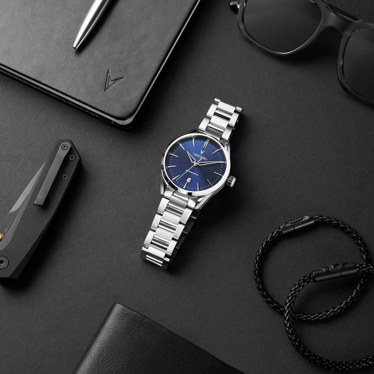 Icon Automatic - Silver/Blue — Vincero