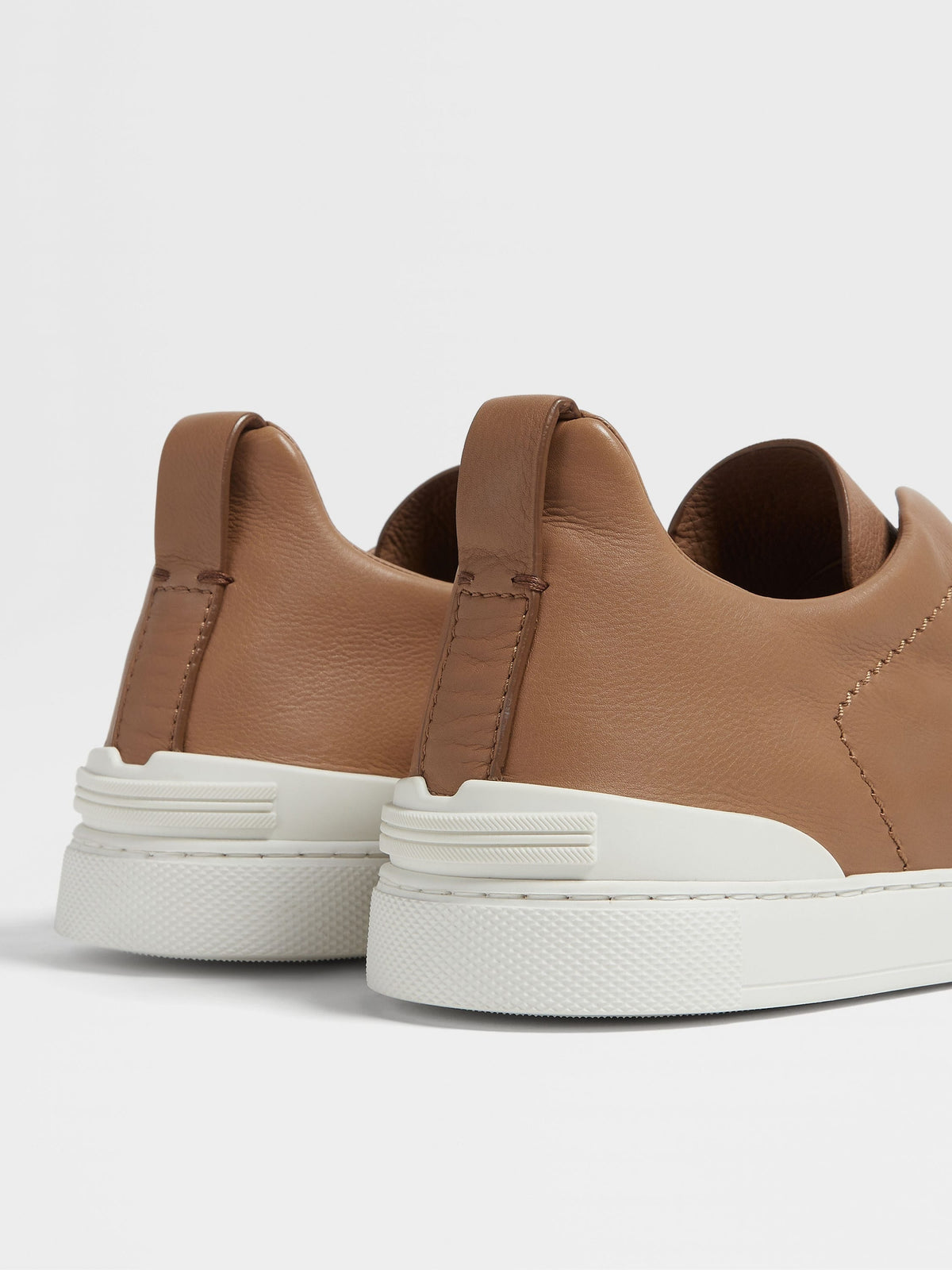 Sorrento Slip-On Brown / White Sole — Sterling & Co. (view 3)