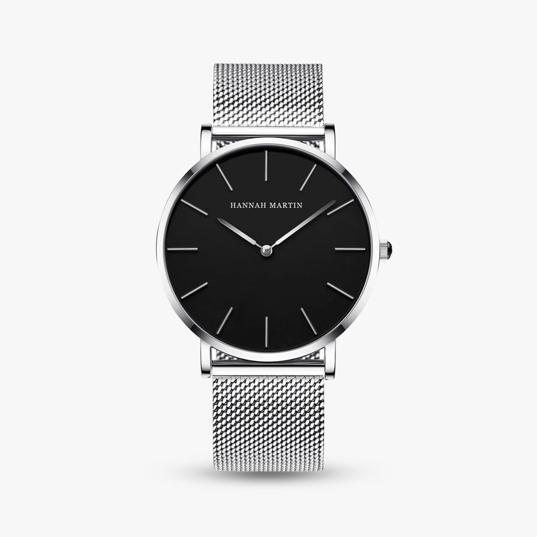 Diletto 40mm — Silver & Black