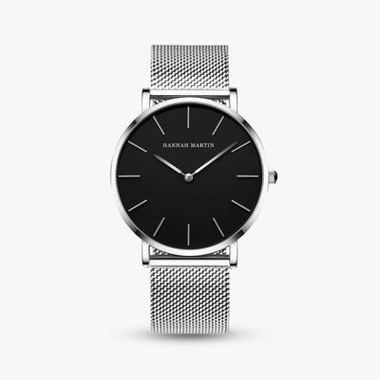 Diletto 40mm — Silver & Black