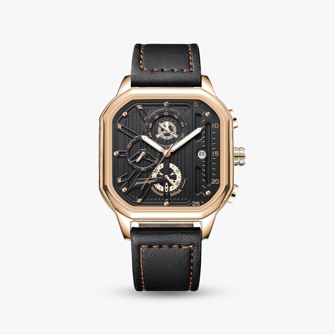 Sidney 42mm — Black & Rose Gold