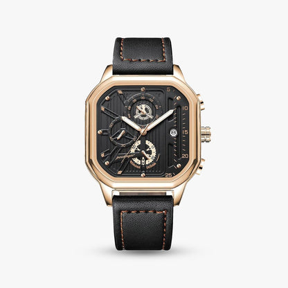 Sidney 42mm — Black & Rose Gold