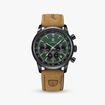 Sublime 41mm — Green / Leather