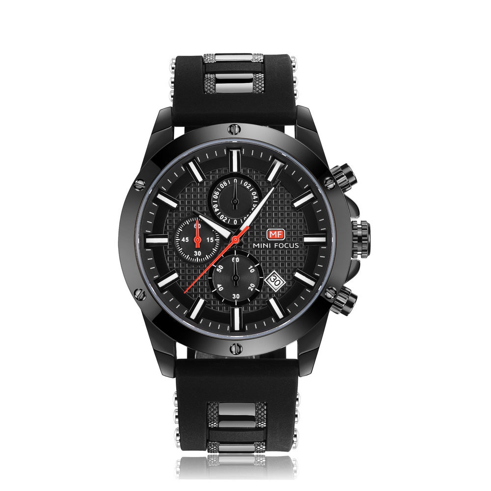 Sport Chronograph Silicone — Black