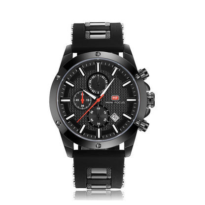 Sport Chronograph Silicone — Black