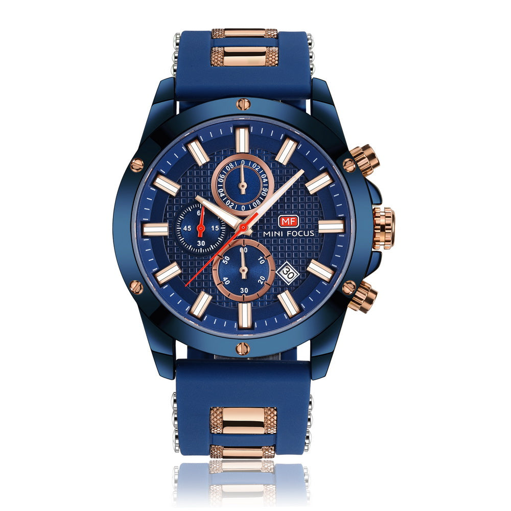 Sport Chronograph Silicone — Blue