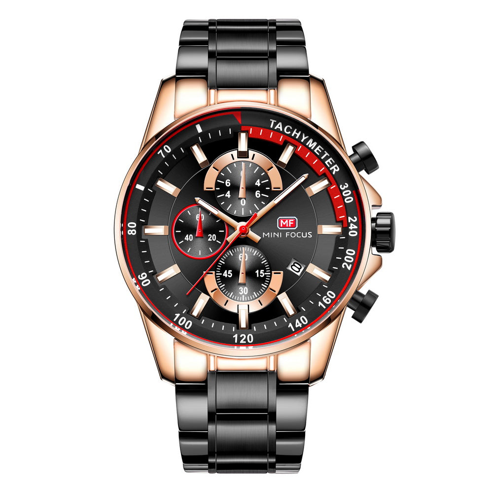 Racing Chronograph Steel — Rose Gold Black