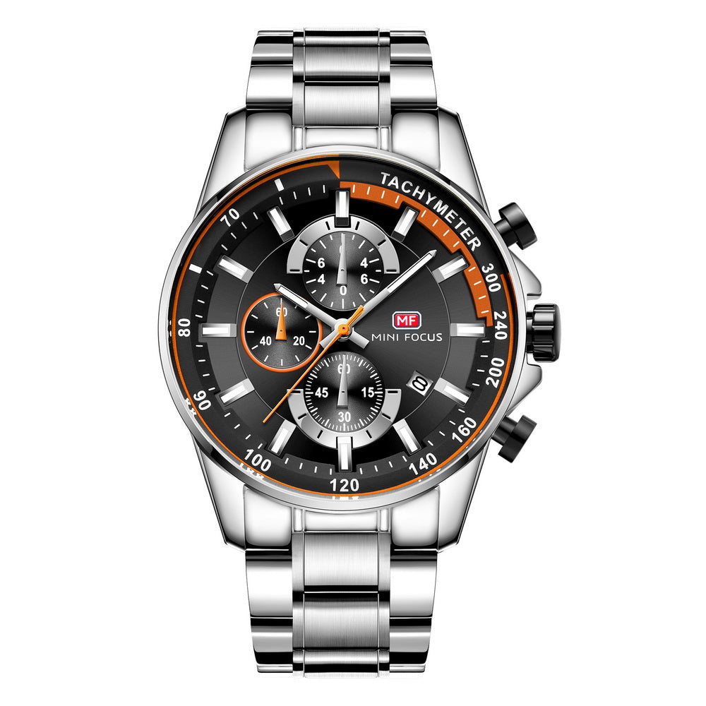 Racing Chronograph Steel — Silver Black