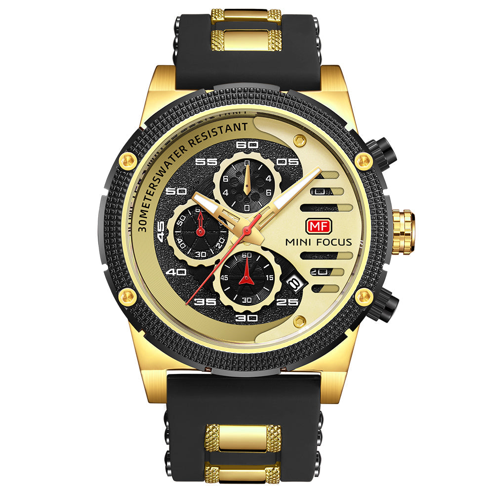 Bold Sport Chrono Silicone II — Gold Black