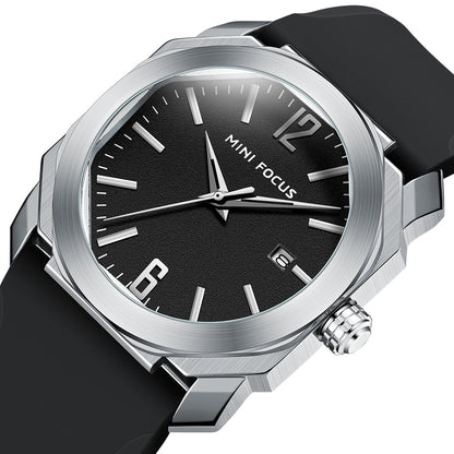 Octagon Sport Silicone — Silver Black