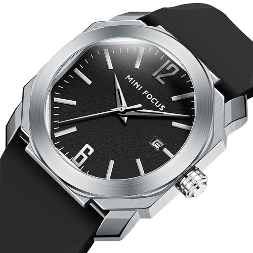 Octagon Sport Silicone — Silver Black