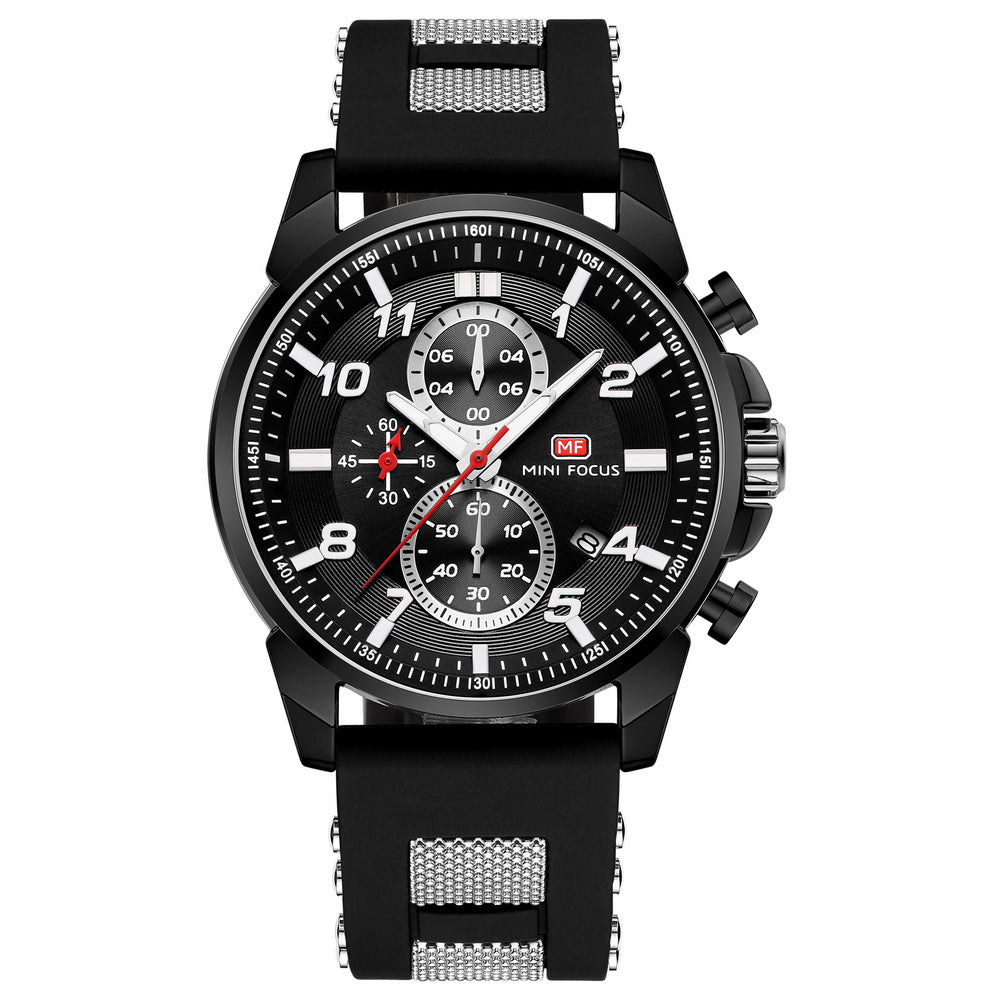 Sport Chronograph Silicone IV — Black Silver
