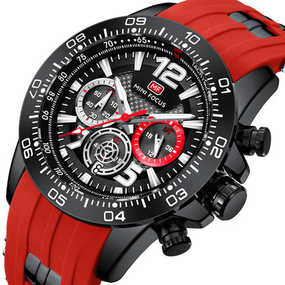 Racing Chrono Silicone — Black Red