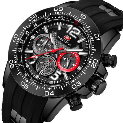 Racing Chrono Silicone — Black