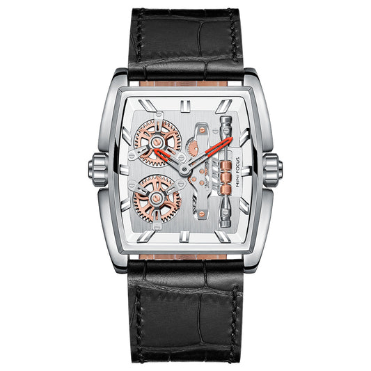 Tonneau Skeleton Classic — Leather — Silver Black Leather