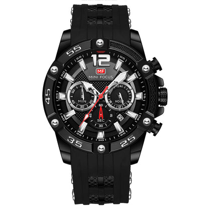 Bold Sport Chronograph Silicone — Black