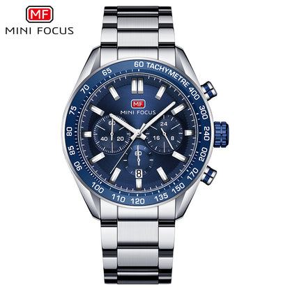 Tachymeter Chronograph — Silver Blue