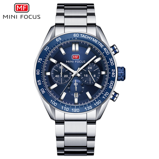 Tachymeter Chronograph — Silver Blue