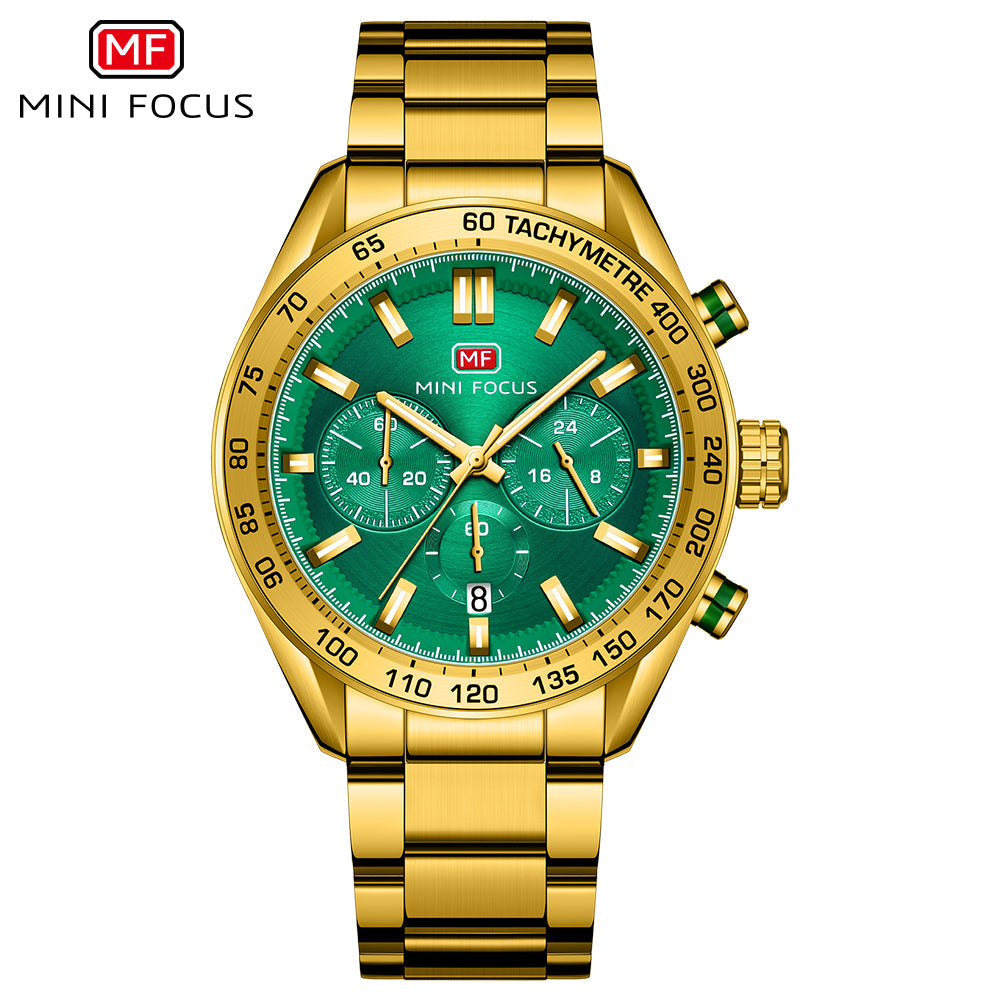 Tachymeter Chronograph — Gold Green