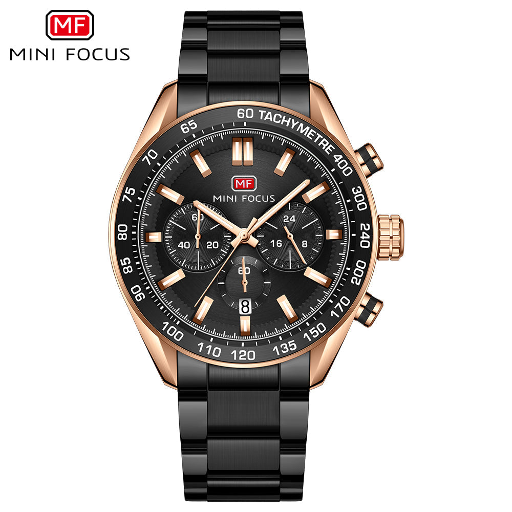 Tachymeter Chronograph — Rose Gold Black