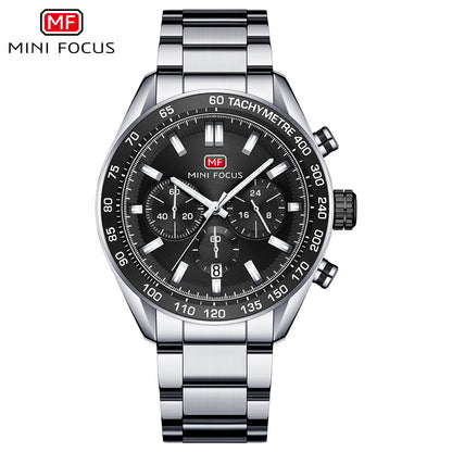 Tachymeter Chronograph — Silver Black