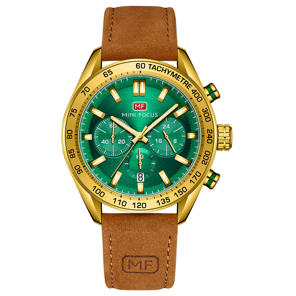 Tachymeter Chronograph — Brown Gold Green