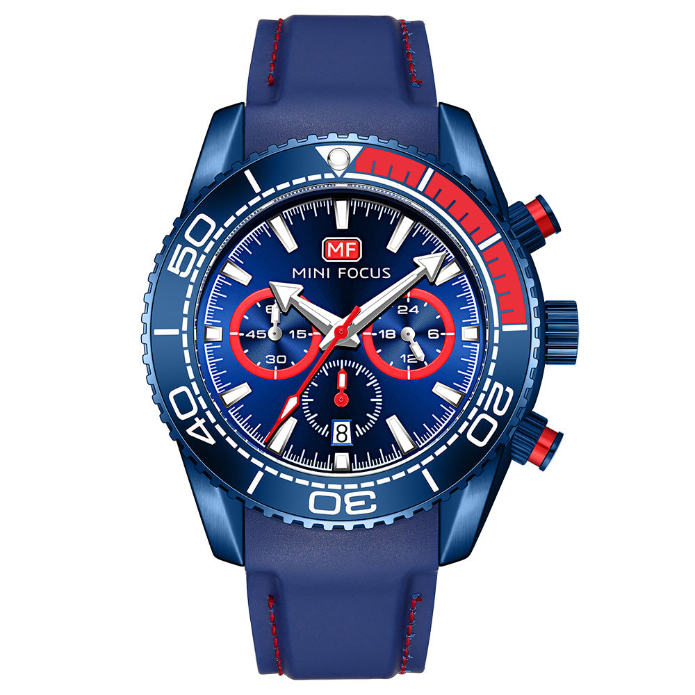 Diver Chronograph Silicone — Blue