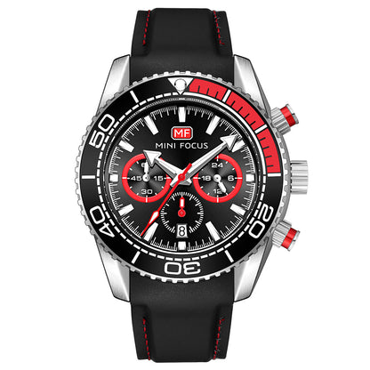 Diver Chronograph Silicone — Black Silver
