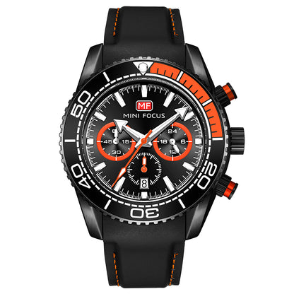 Diver Chronograph Silicone — Black