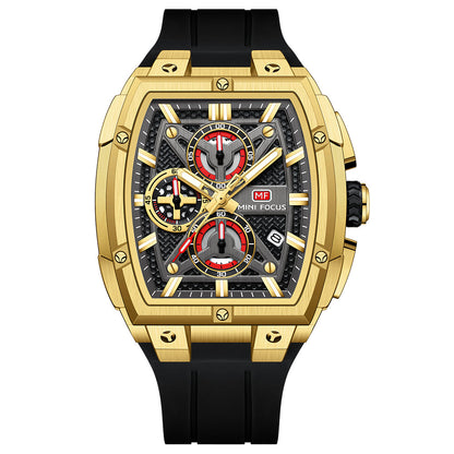 Tonneau Chrono Silicone — Gold Black