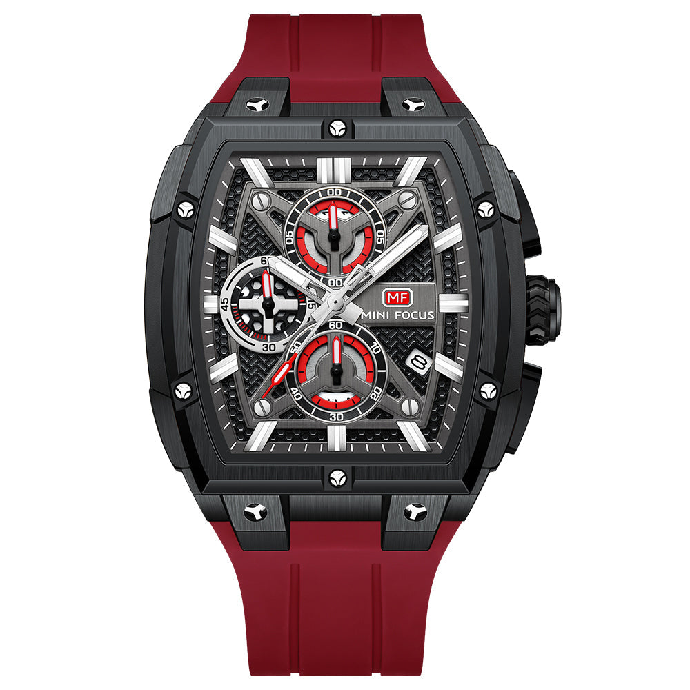 Tonneau Chrono Silicone — Black Red
