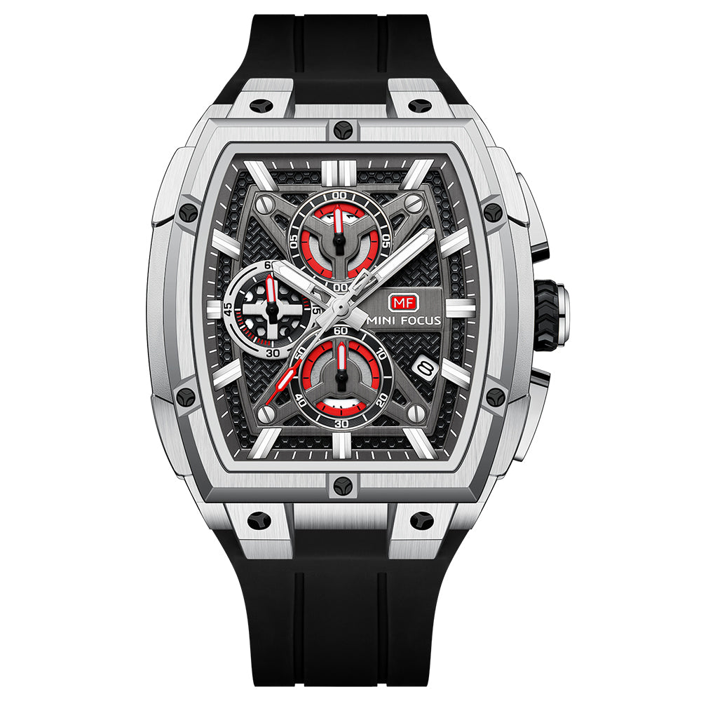 Tonneau Chrono Silicone — Silver Black