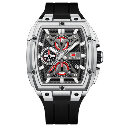 Tonneau Chrono Silicone — Silver Black