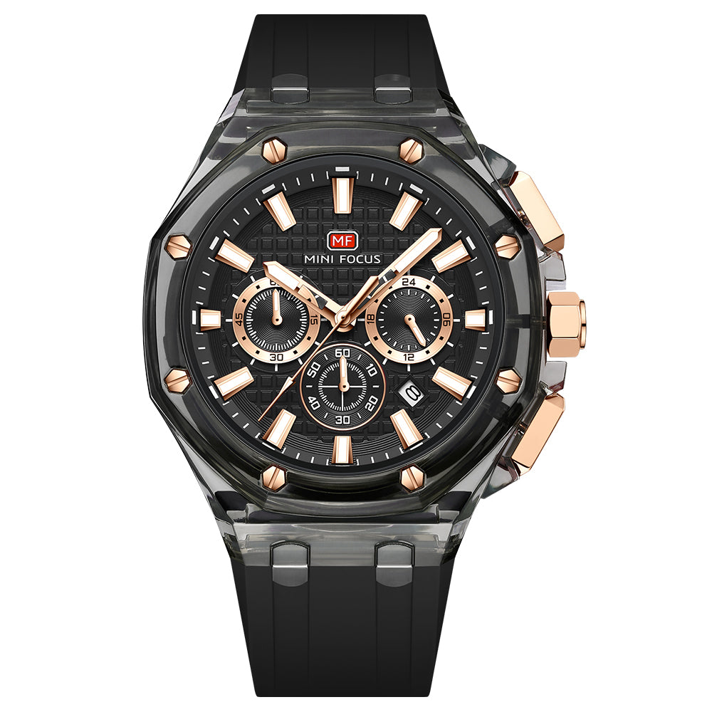 Octagon Sport Chronograph II — Black Rose Gold