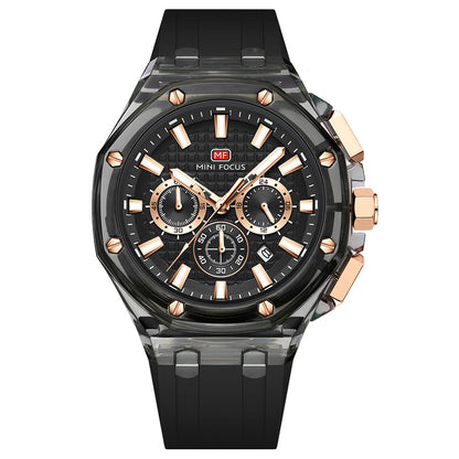 Octagon Sport Chronograph II — Black Rose Gold