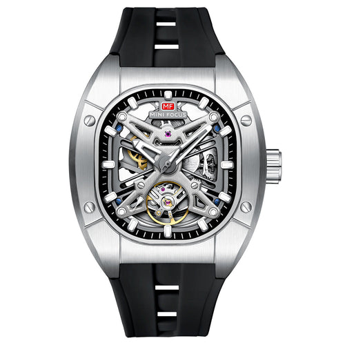 Tonneau Skeleton Silicone — Silver Black