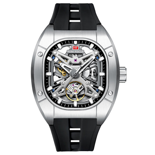 Tonneau Skeleton Silicone — Silver Black