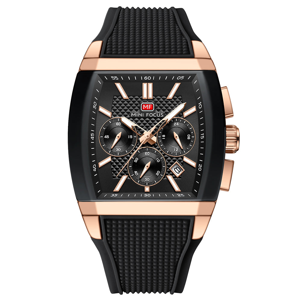 Tonneau Sport Chronograph — Rose Gold Black