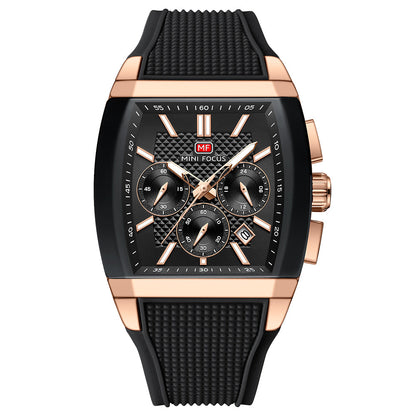 Tonneau Sport Chronograph — Rose Gold Black