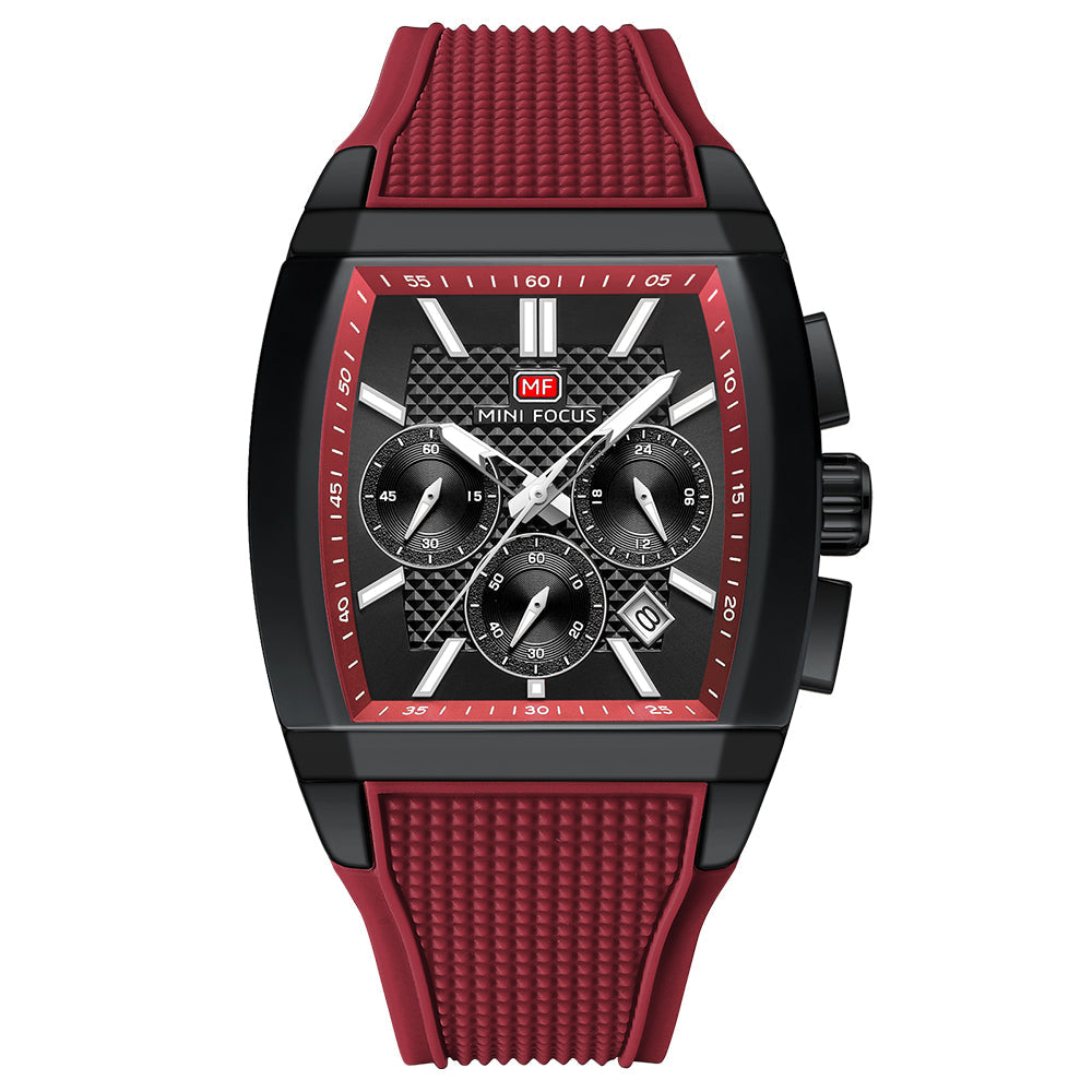 Tonneau Sport Chronograph — Black Red