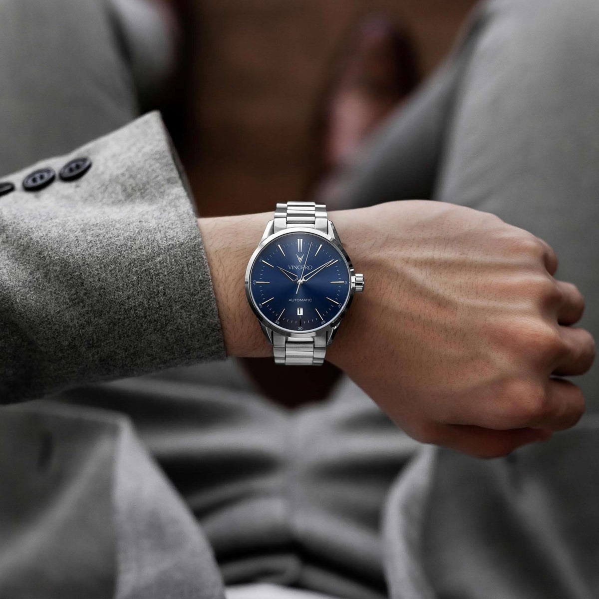Icon Automatic - Silver/Blue — Vincero